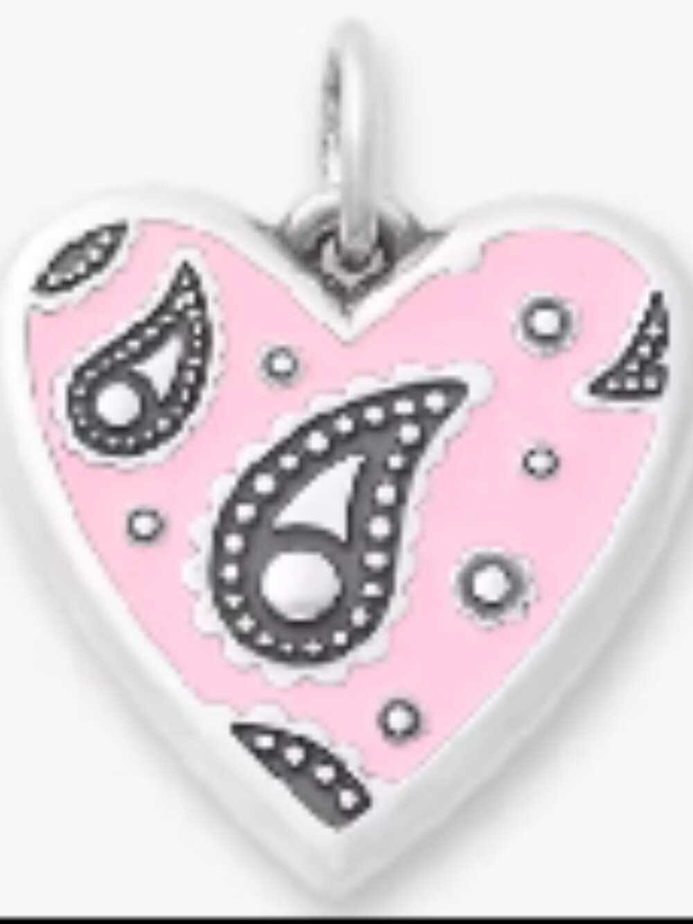 James Avery Enamel Western Bandana Heart Charm